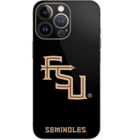 Florida State FSU Seminoles Black iPhone 14 Pro Skin